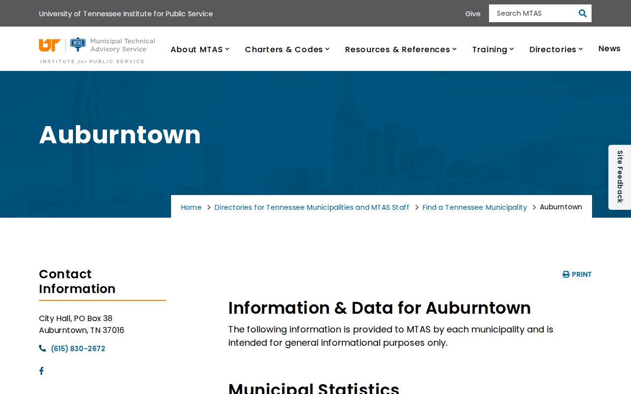 Auburntown city directory used for recent arrest routing