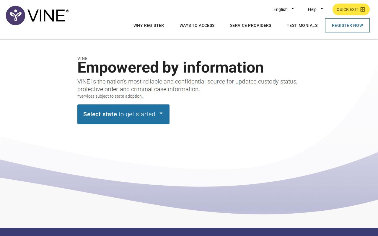 VINELink Cannon County arrest custody search interface